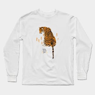 Tiger Print Big Cats Watercolour Long Sleeve T-Shirt